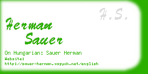 herman sauer business card